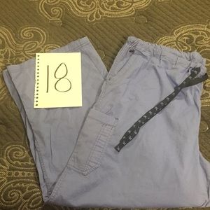 Scrub pants only. Ceil blue color.